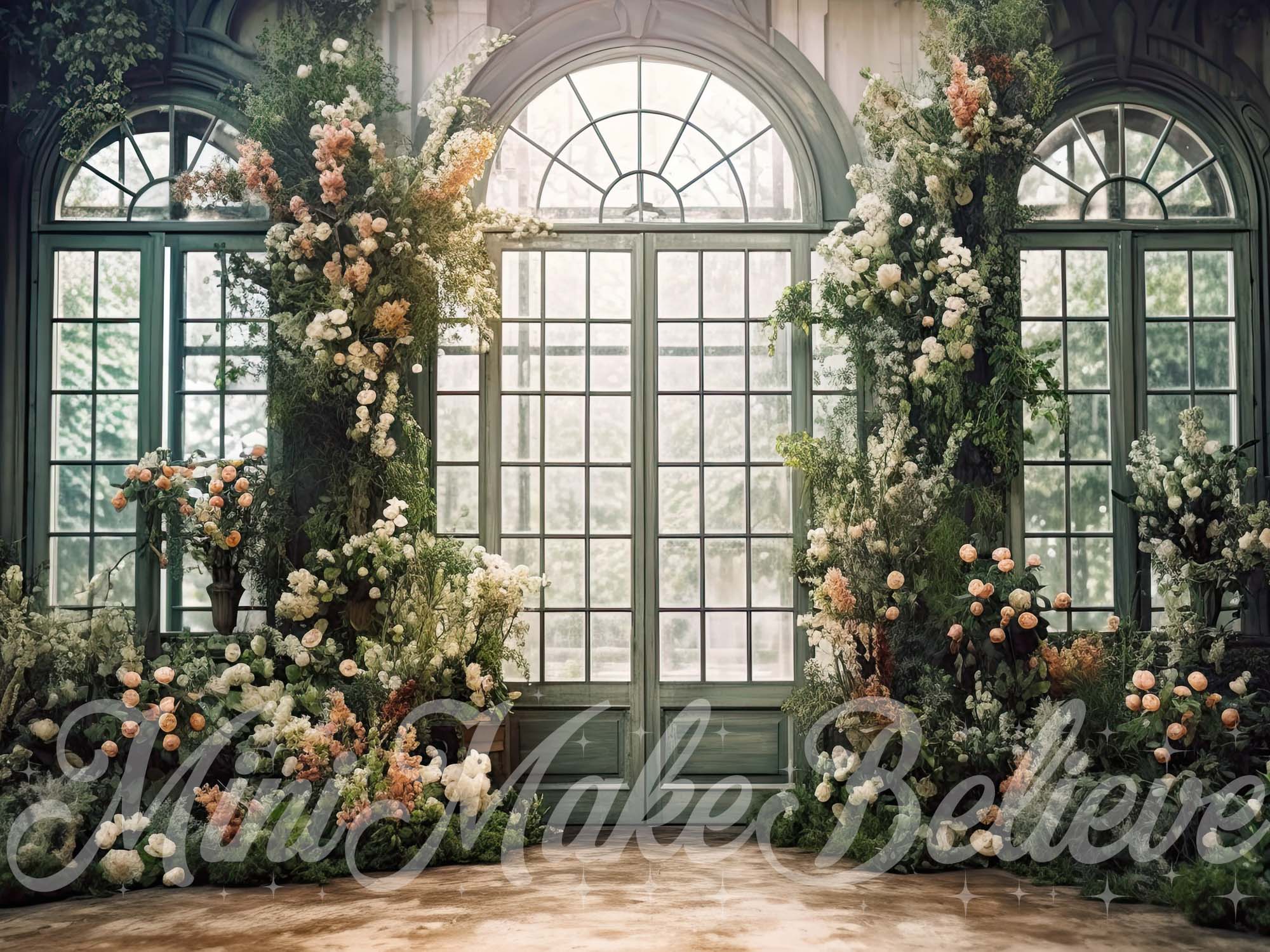 Kate Valentine Spring Window Flower Backdrop Designed by Mini MakeBelieve -UK