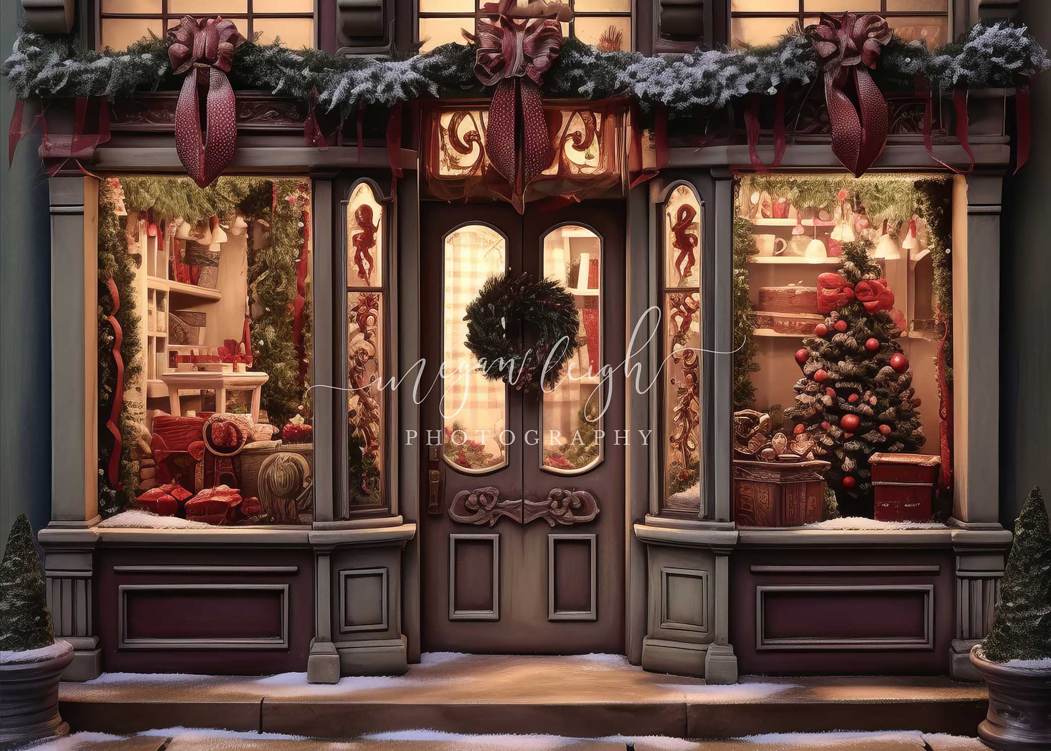 Kate Evening Christmas Store Backdrop Designed by Megan Leigh Photography -UK