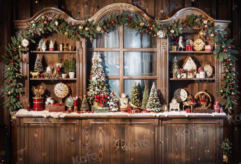 Kate Christmas Wood Kitchen Backdrop Designed by Emetselch -UK