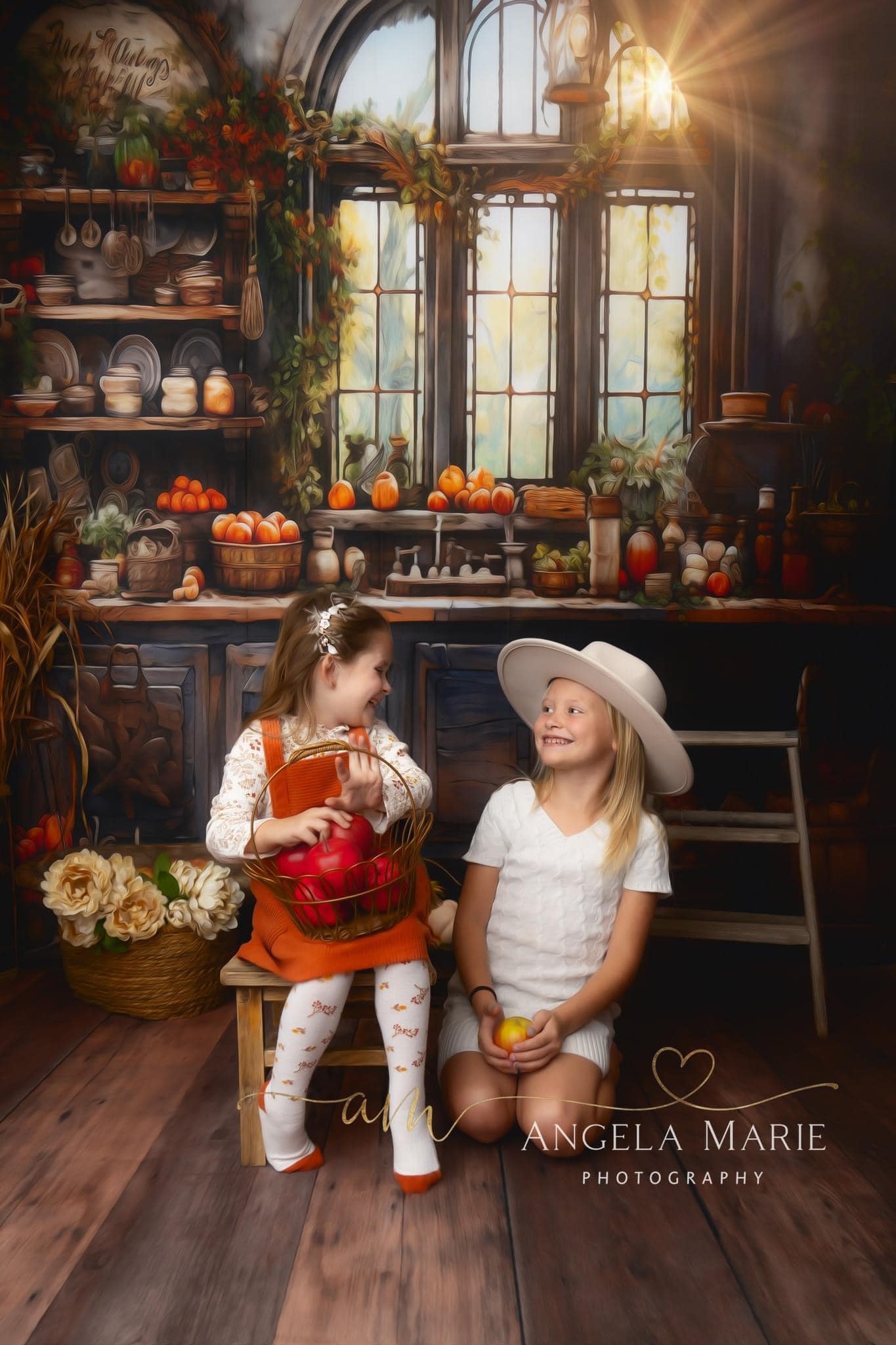 Kate Retro Autumn Painted Kitchen Backdrop Designed by Emetselch -UK