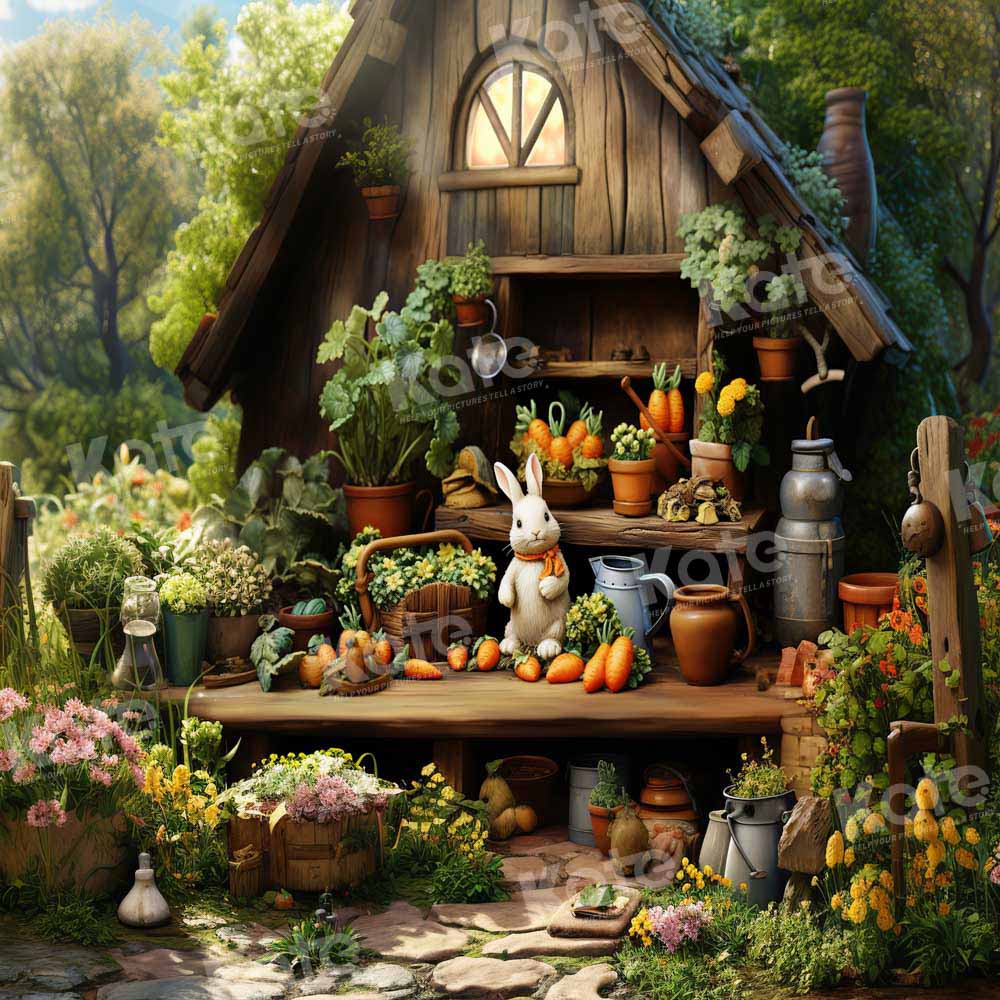 Kate Spring/Easter Rabbit House Forest Backdrop Designed by Emetselch -UK