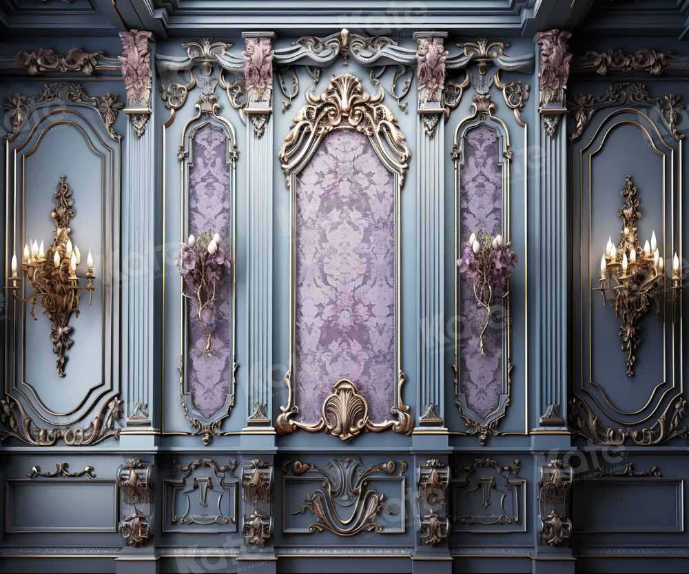 Kate Retro Dark Vintage Wall Purple Backdrop Designed by Kate Image -UK