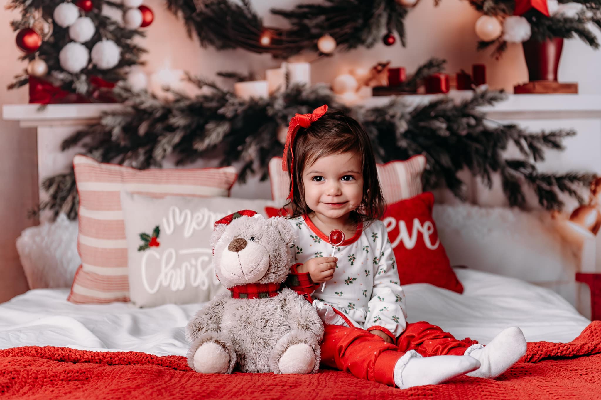Kate Warm Christmas Headboard Tree Backdrop for Photography -UK