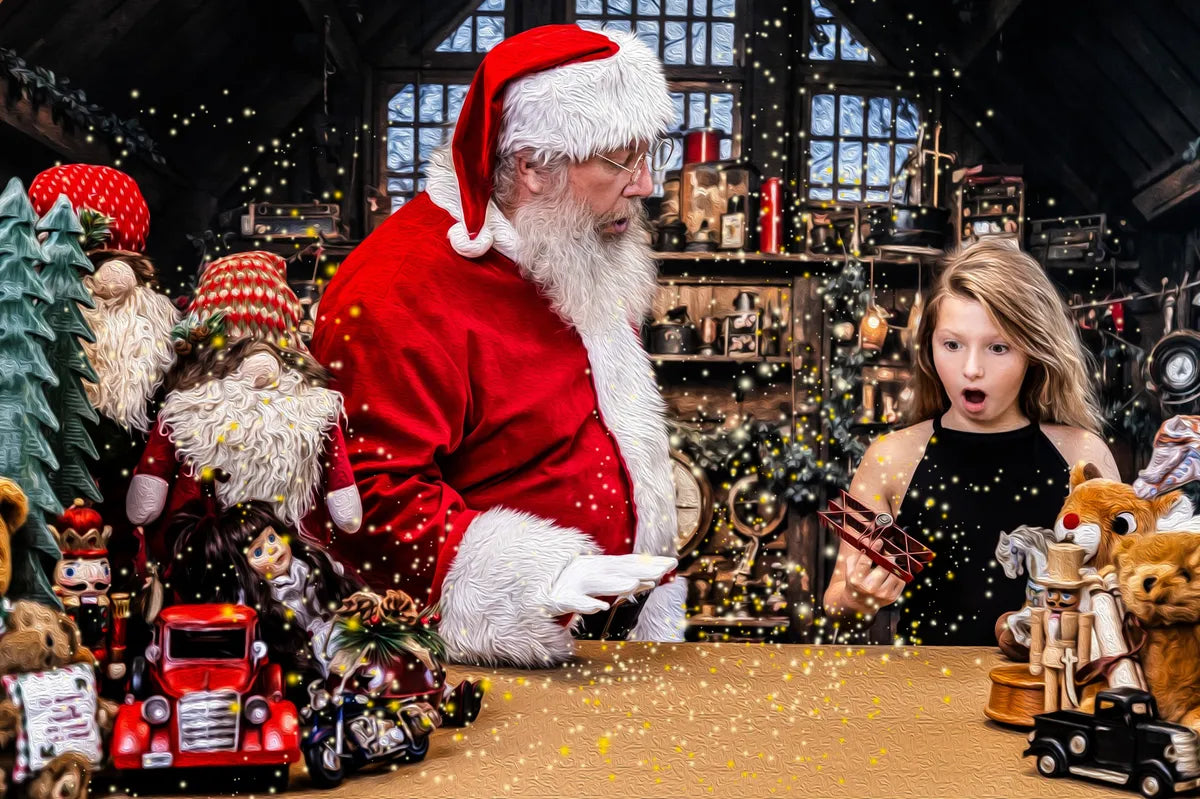 Kate Christmas Santa House Backdrop Designed by Emetselch -UK