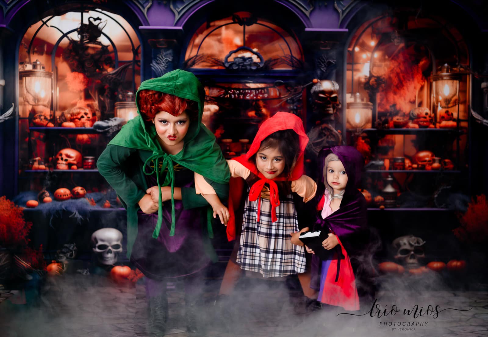 Kate Halloween Purple Store Skeleton Hand Backdrop for Photography -UK