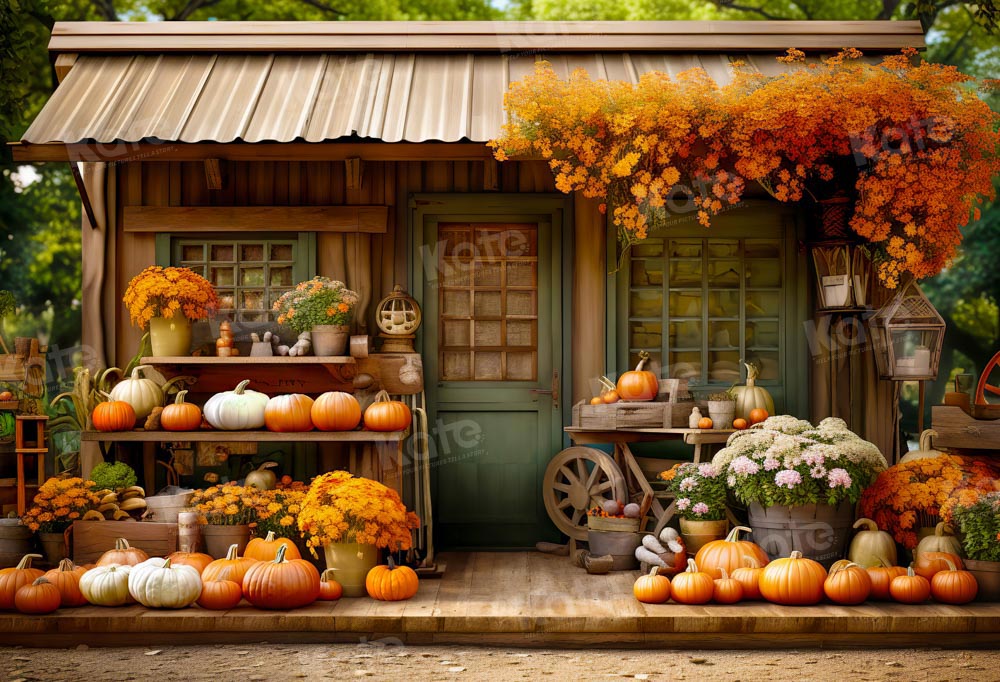 Kate Autumn Pumpkin Store Backdrop Designed by Emetselch -UK