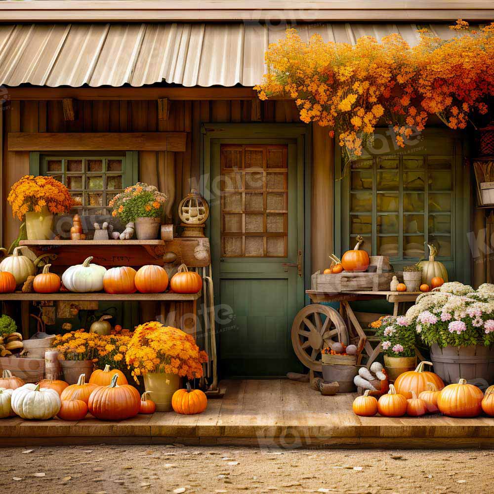 Kate Autumn Pumpkin Store Backdrop Designed by Emetselch -UK