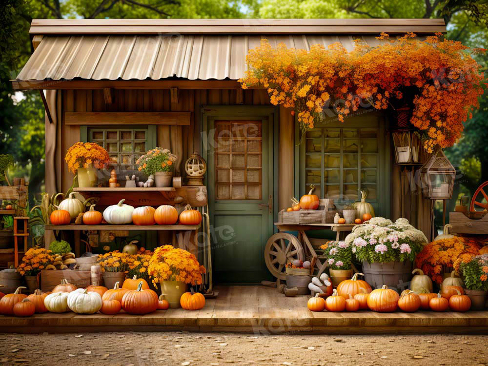Kate Autumn Pumpkin Store Backdrop Designed by Emetselch -UK