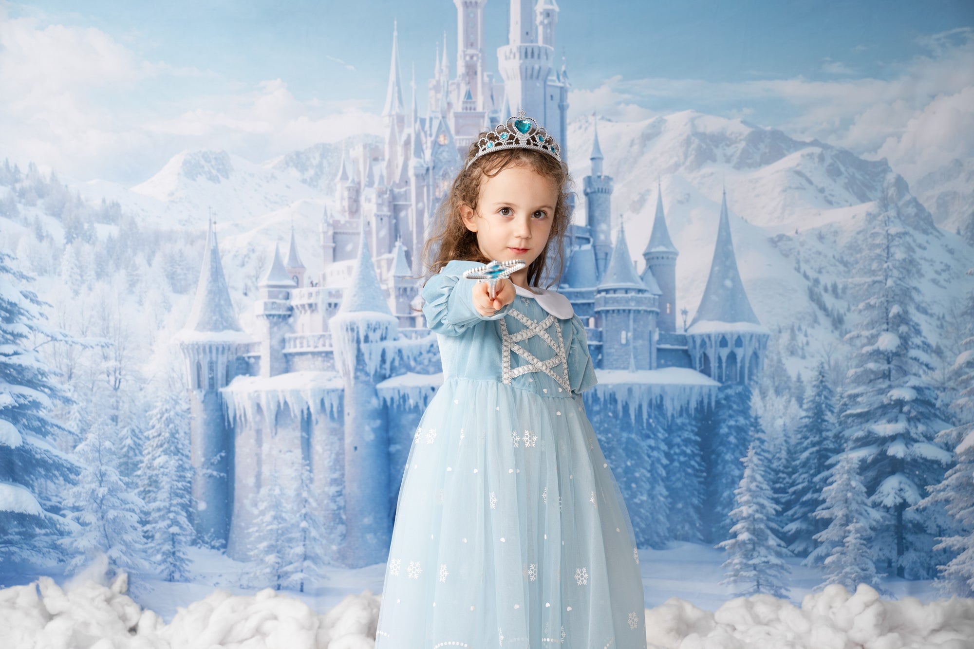 Kate Winter Ice World Castle Backdrop Designed by Chain Photography -UK