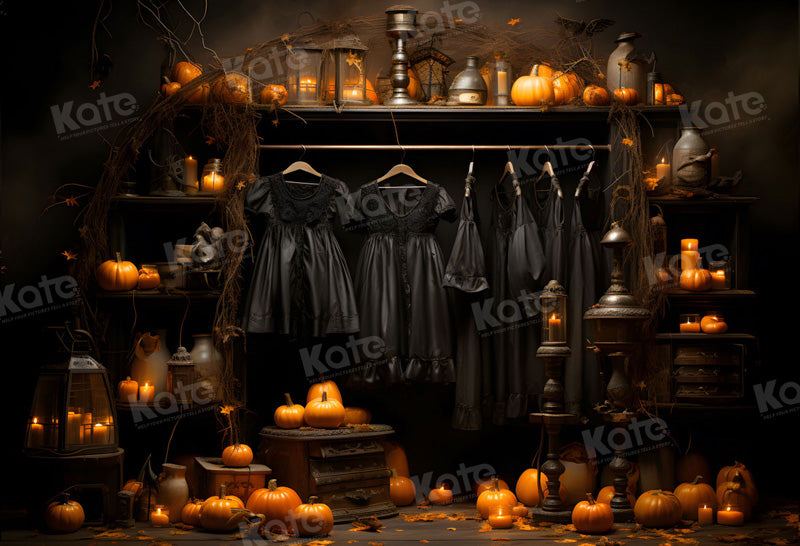 Kate Witch Dress Closet Halloween Backdrop for Photography -UK