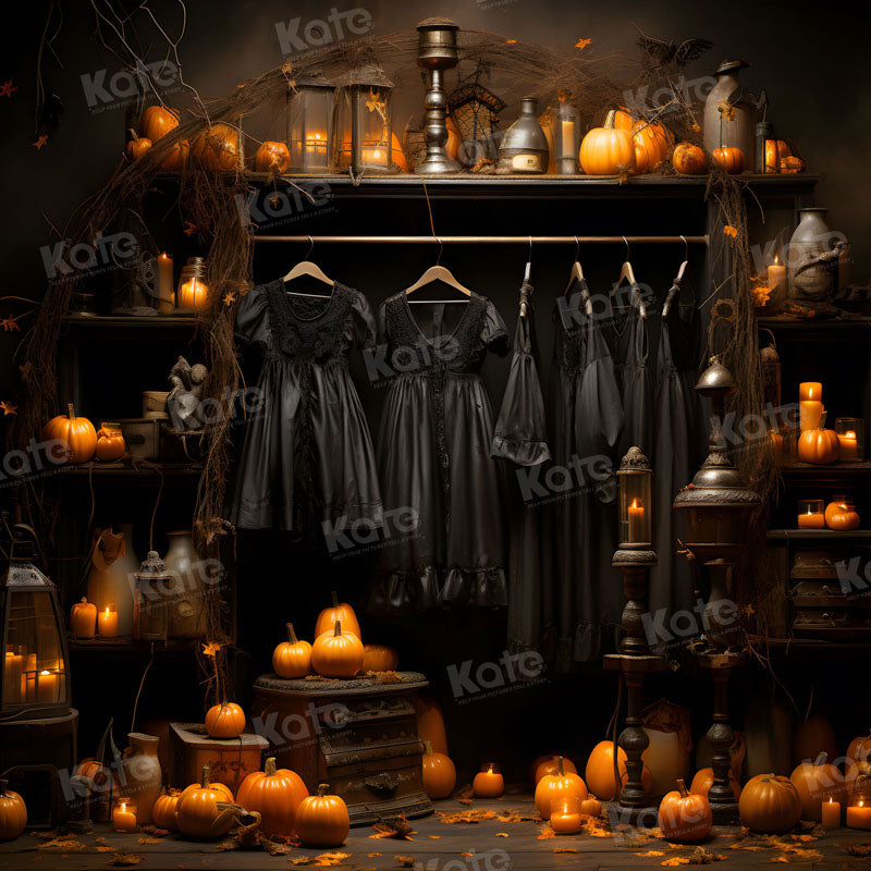 Kate Witch Dress Closet Halloween Backdrop for Photography -UK