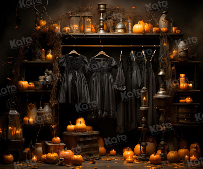 Kate Witch Dress Closet Halloween Backdrop for Photography -UK