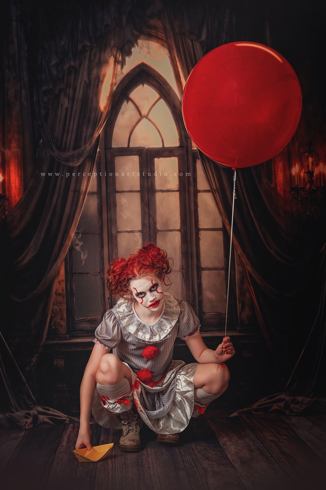 Kate Halloween Dark Stage Curtain Backdrop Designed by Emetselch -UK