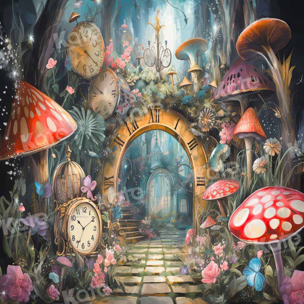 Kate Summer Jungle Mushroom Backdrop Designed by Chain Photography -UK