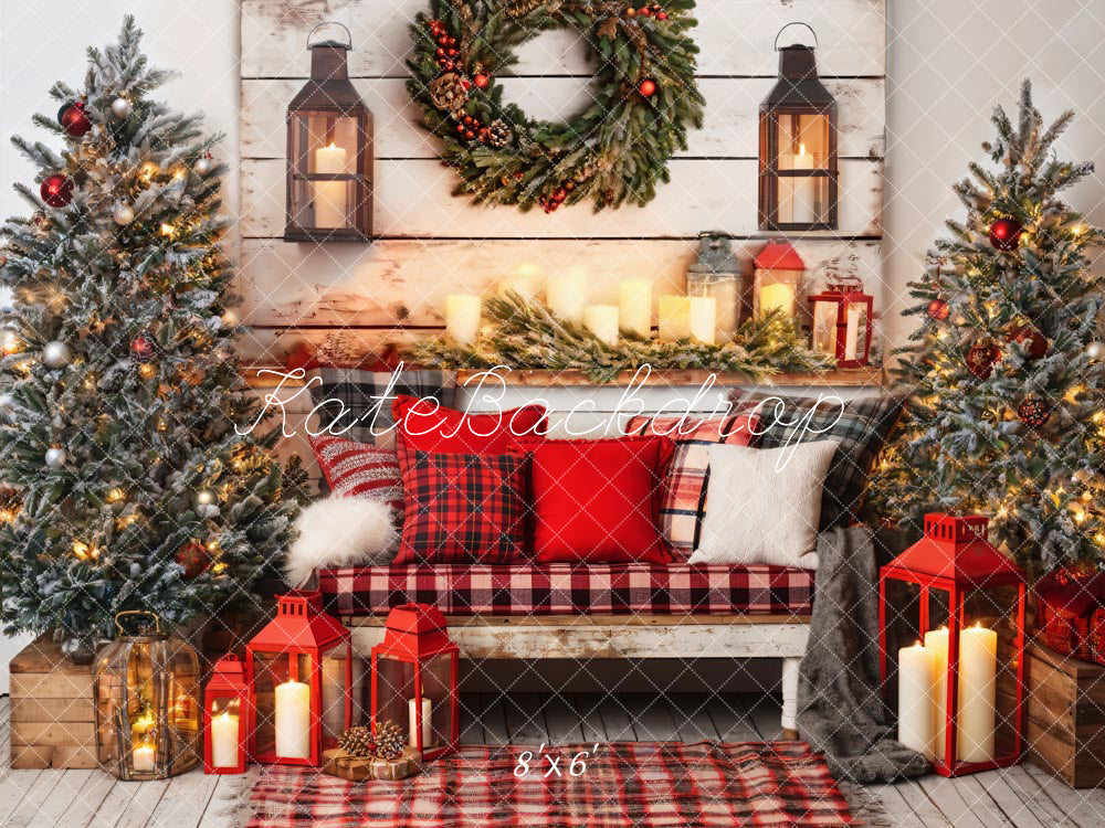 Kate Christmas Room Red Sofa Backdrop Designed by Emetselch -UK