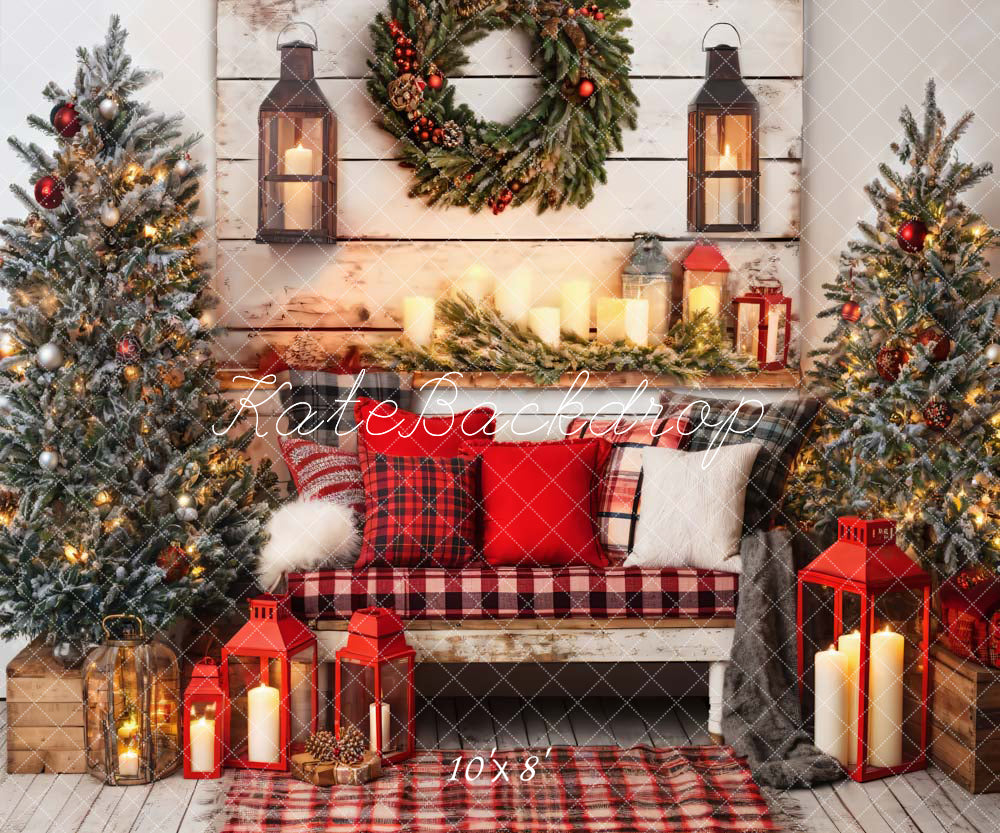 Kate Christmas Room Red Sofa Backdrop Designed by Emetselch -UK