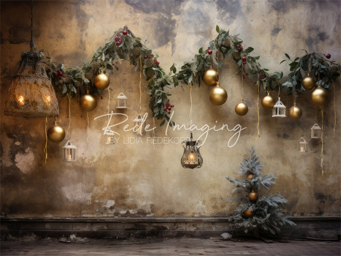Kate Christmas Vintage Wall Backdrop Designed by Lidia Redekopp -UK