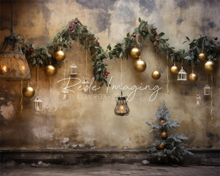 Kate Christmas Vintage Wall Backdrop Designed by Lidia Redekopp -UK