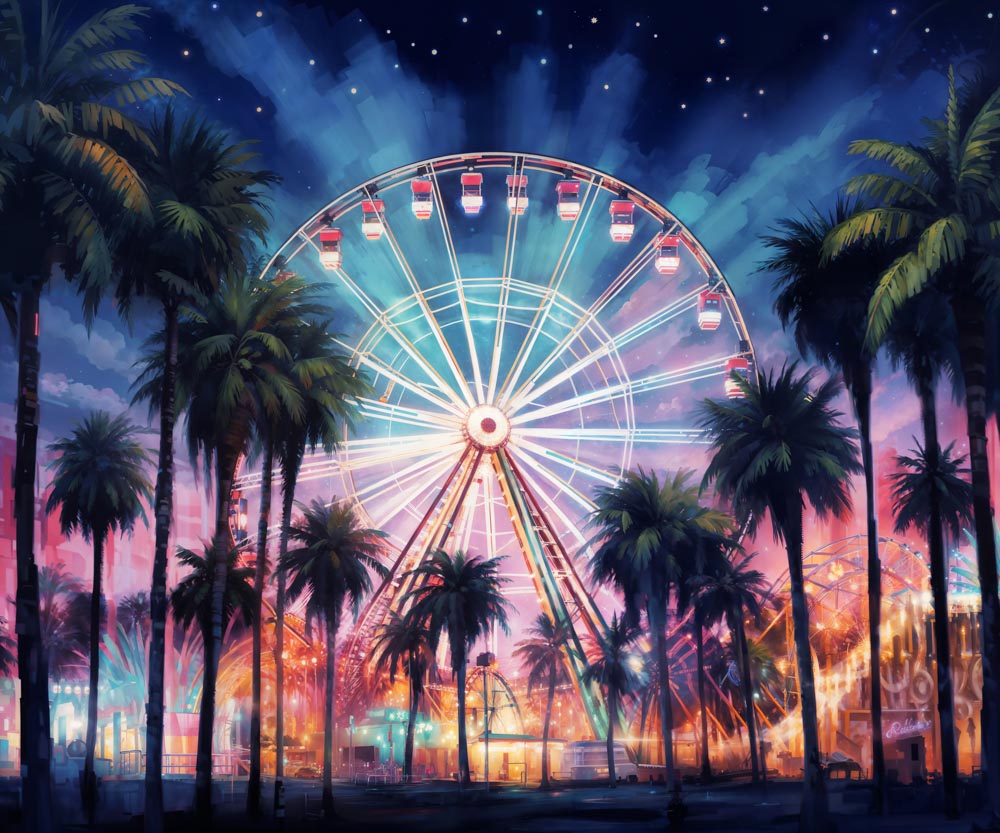Kate Fantasy Ferris Wheel Amusement Park Backdrop Designed by Emetselch -UK