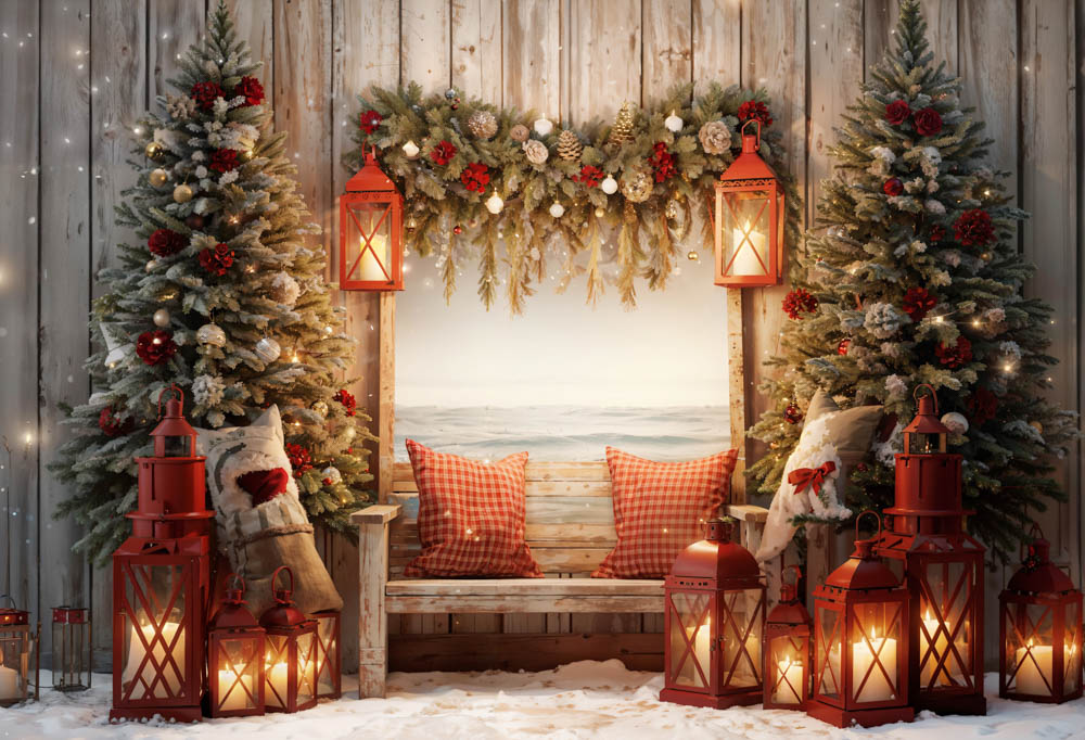 Kate Christmas Tree Window Backdrop Designed by Emetselch -UK