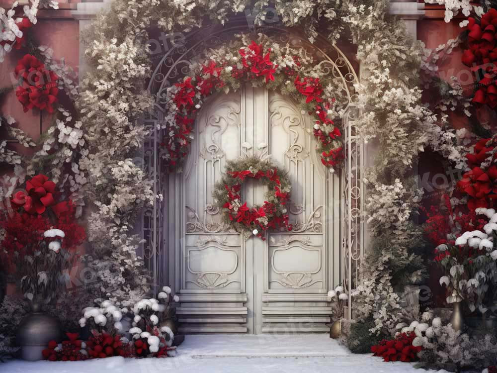 Kate Christmas White Door Backdrop Designed by Chain Photography -UK