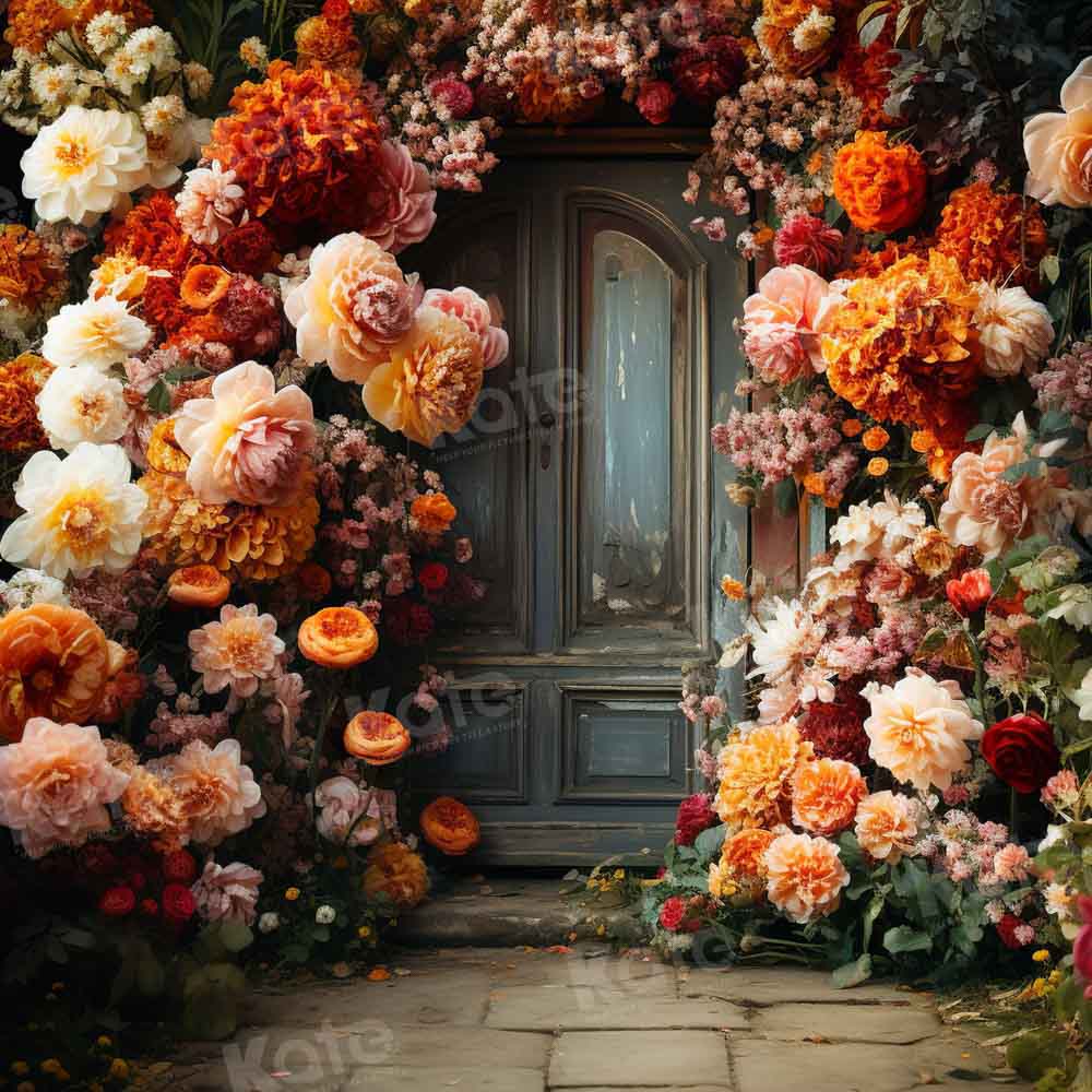 Kate Spring Fine Art Flower Arch Door Backdrop Designed by Chain Photography