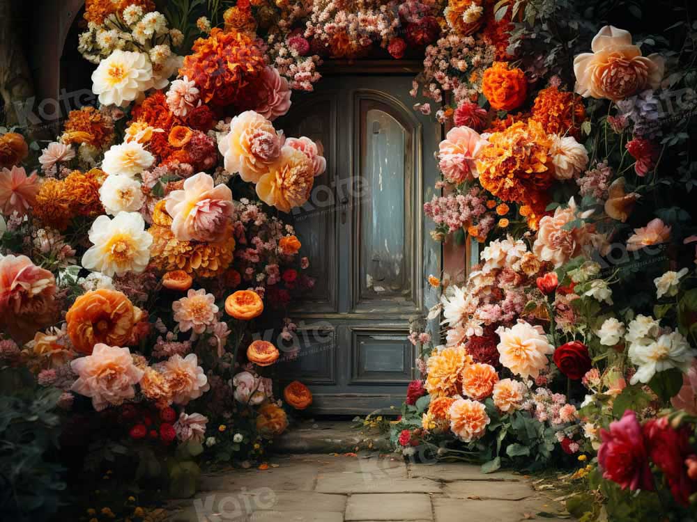 Kate Spring Fine Art Flower Arch Door Backdrop Designed by Chain Photography
