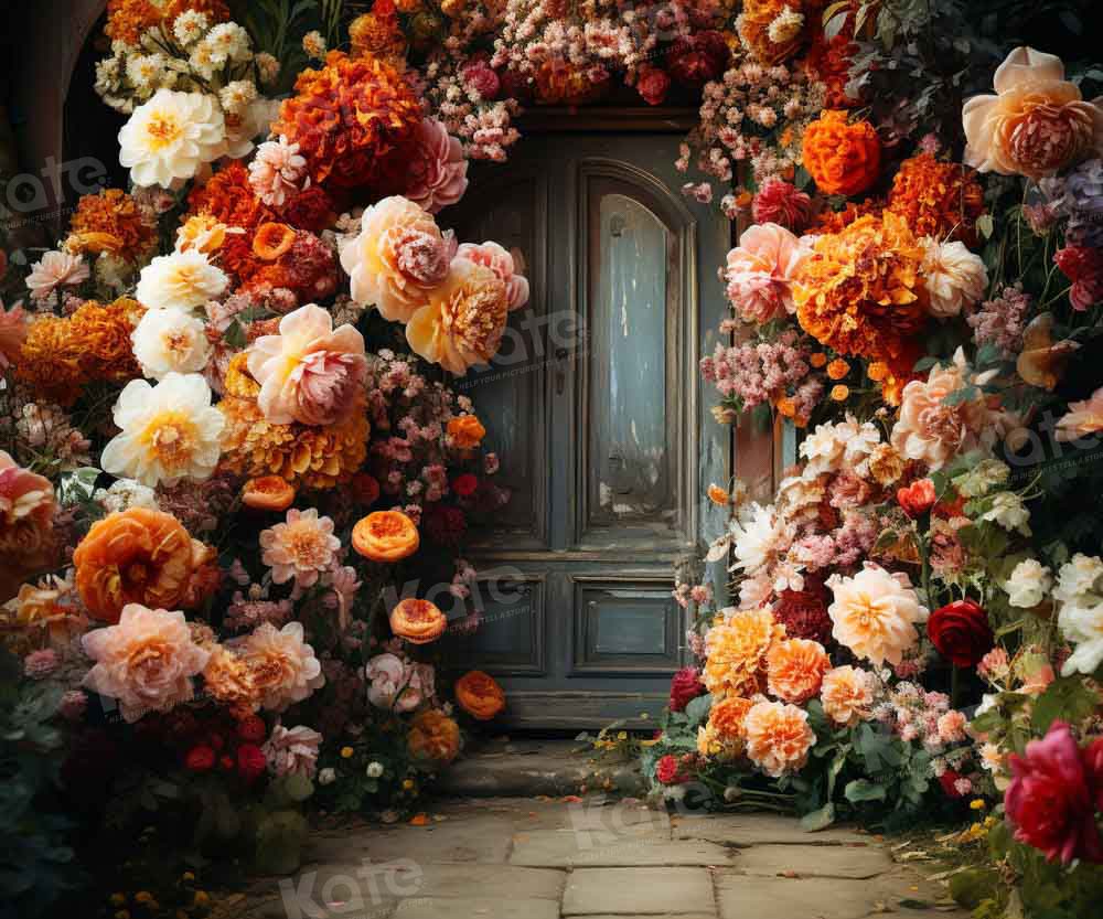 Kate Spring Fine Art Flower Arch Door Backdrop Designed by Chain Photography