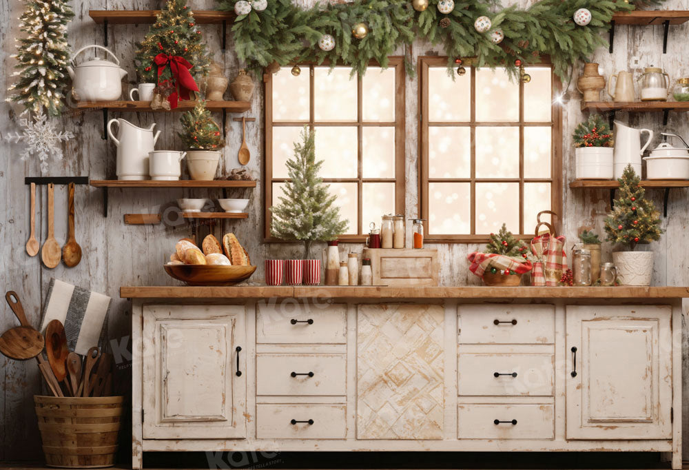 Kate Christmas Kitchen Backdrop Designed by Emetselch -UK