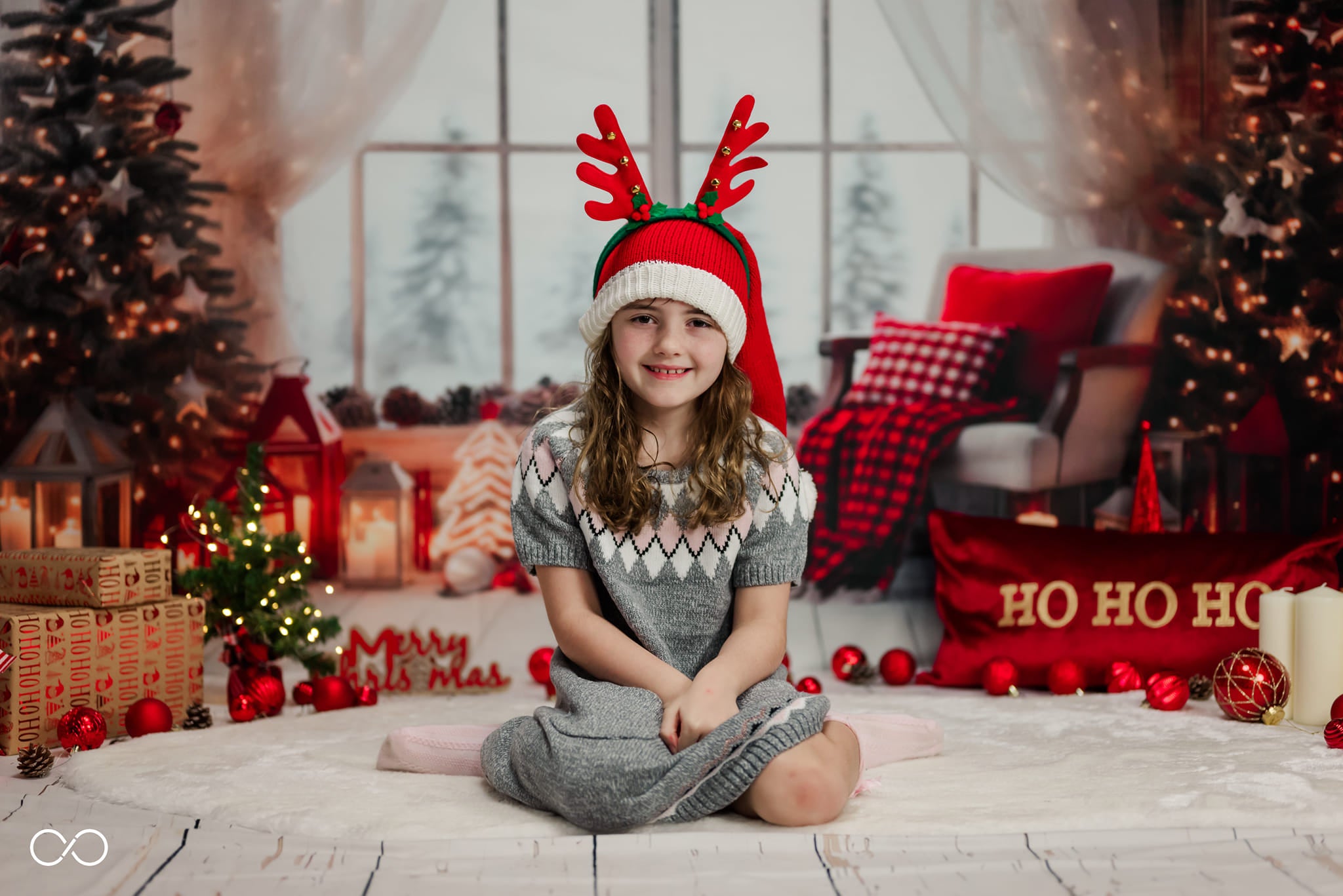 Kate Christmas Warm Room Window Tree Backdrop Designed by Emetselch -UK