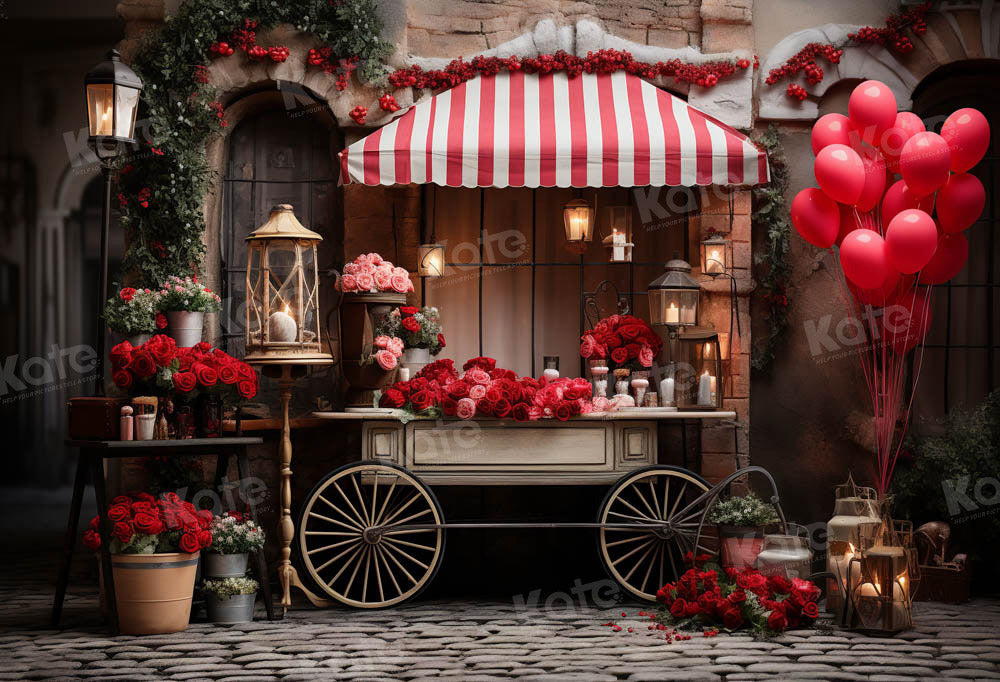 Kate Valentine's Day Rose Shop Street Backdrop Designed by Emetselch -UK