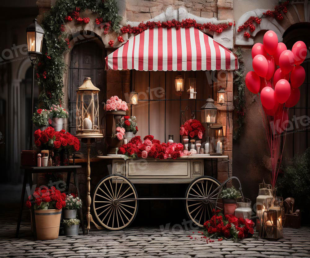 Kate Valentine's Day Rose Shop Street Backdrop Designed by Emetselch -UK
