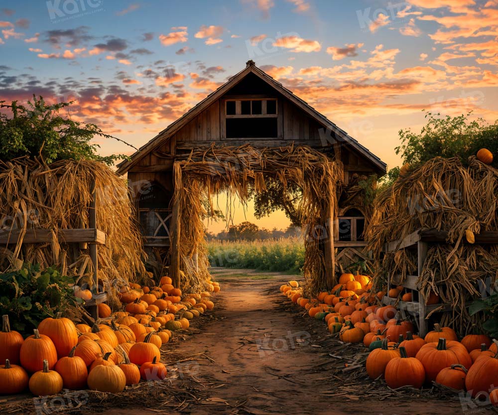 Kate Autumn Pumpkin Farm Backdrop for Photography -UK