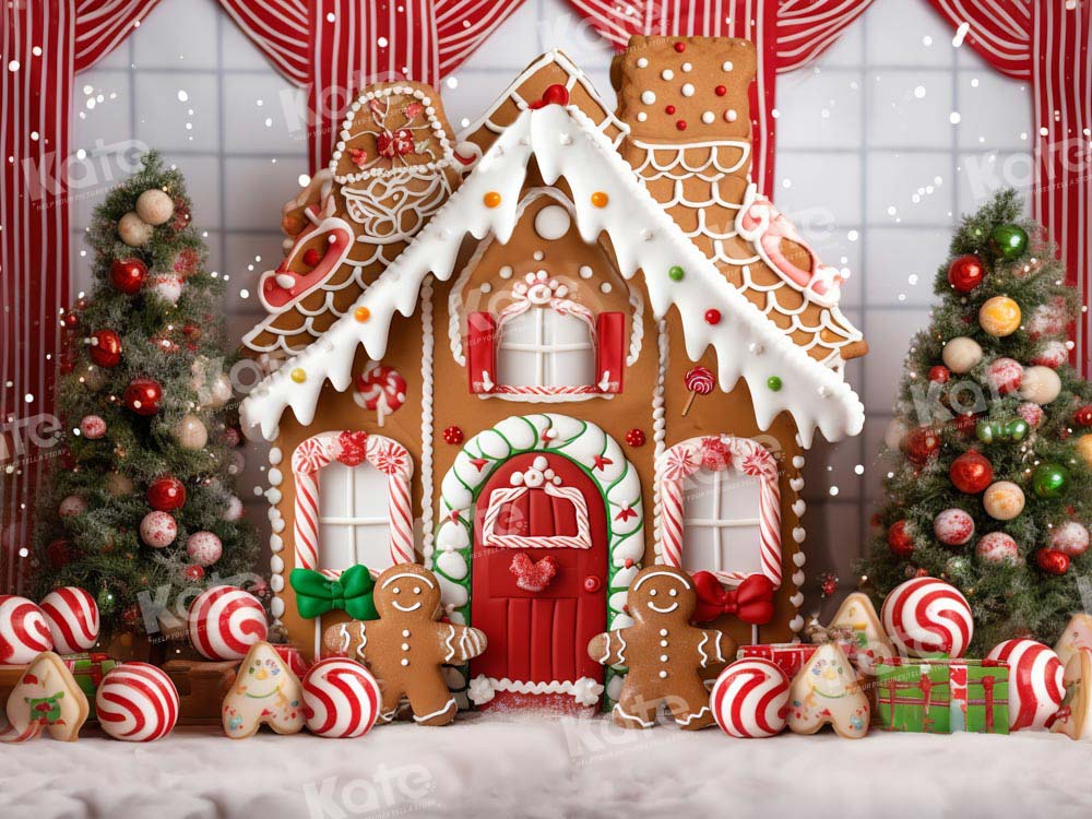 Kate Christmas Gingerbread House Candy Backdrop Designed by Chain Photography -UK