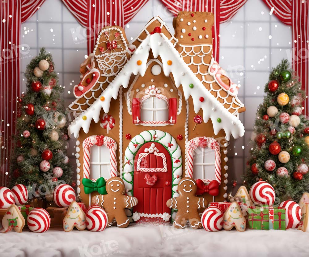 Kate Christmas Gingerbread House Candy Backdrop Designed by Chain Photography -UK