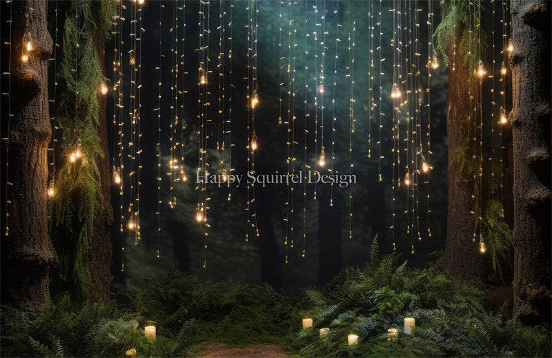 Kate Fairy Lights Forest Backdrop Designed by Happy Squirrel Design -UK