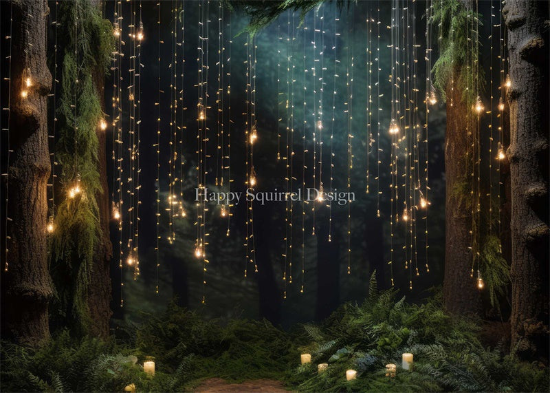 Kate Fairy Lights Forest Backdrop Designed by Happy Squirrel Design -UK