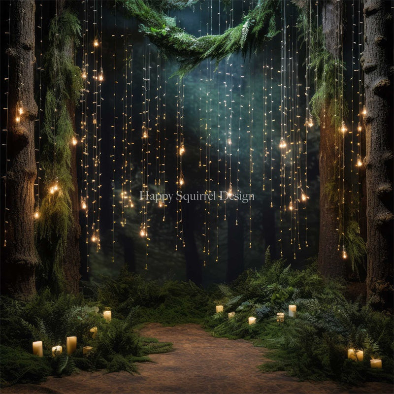 Kate Fairy Lights Forest Backdrop Designed by Happy Squirrel Design -UK