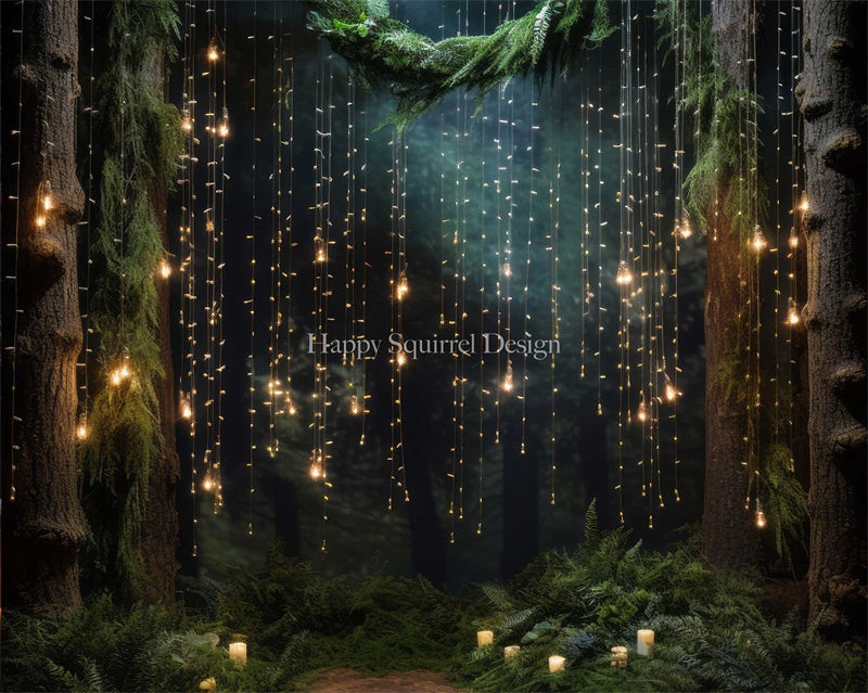 Kate Fairy Lights Forest Backdrop Designed by Happy Squirrel Design -UK