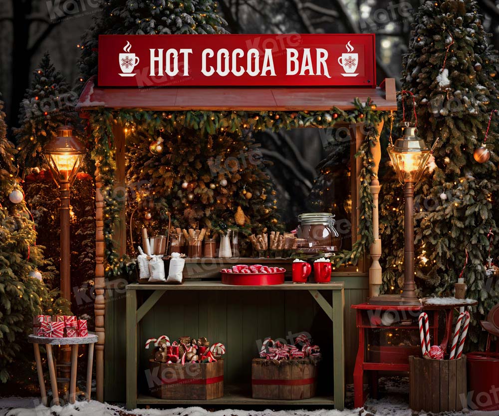 Kate Christmas Hot Cocoa Bar Backdrop for Photography -UK