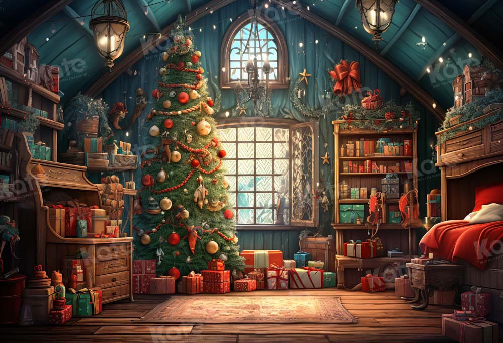 Kate Christmas Santa House Room Backdrop Designed by GQ -UK