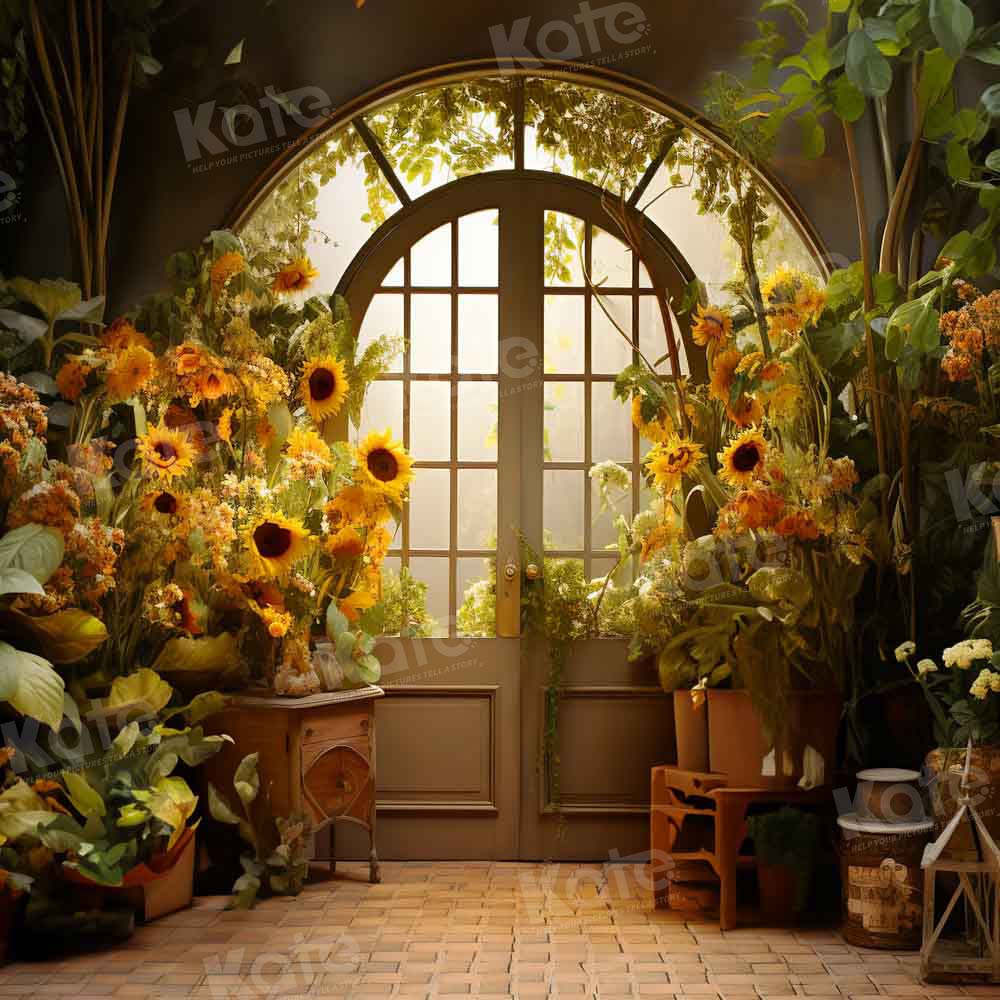 Kate Autumn Sunflower House Backdrop Designed by Emetselch -UK