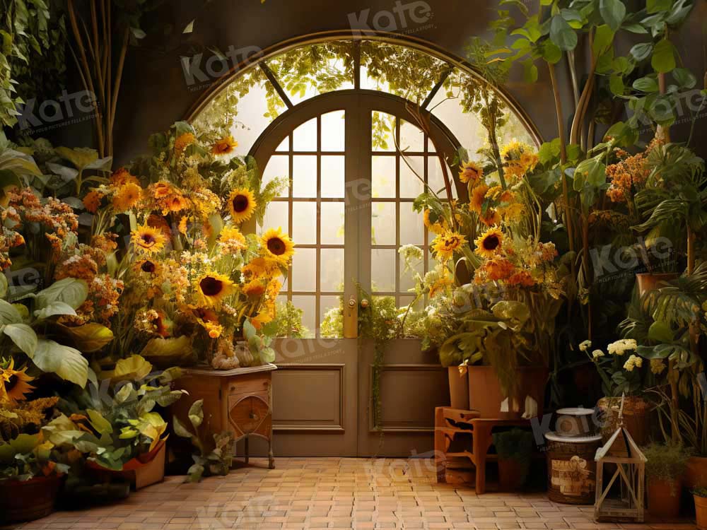 Kate Autumn Sunflower House Backdrop Designed by Emetselch -UK