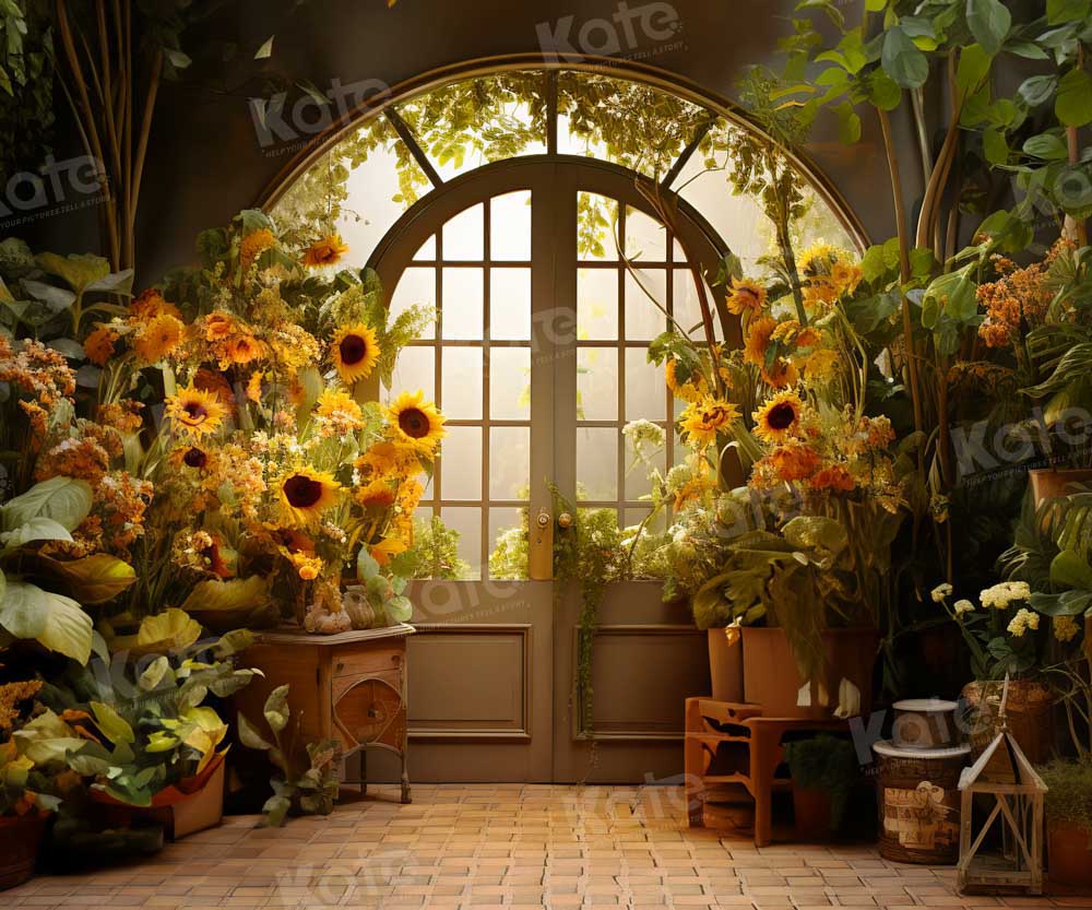 Kate Autumn Sunflower House Backdrop Designed by Emetselch -UK