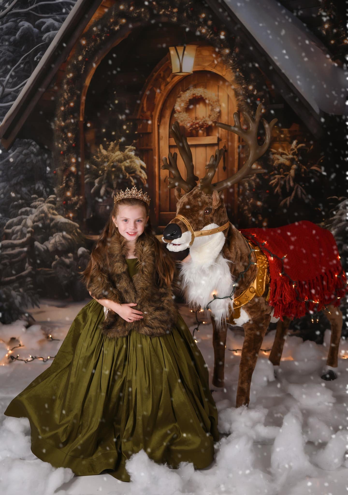 Kate Christmas Wooden House Backdrop Designed by Chain Photography