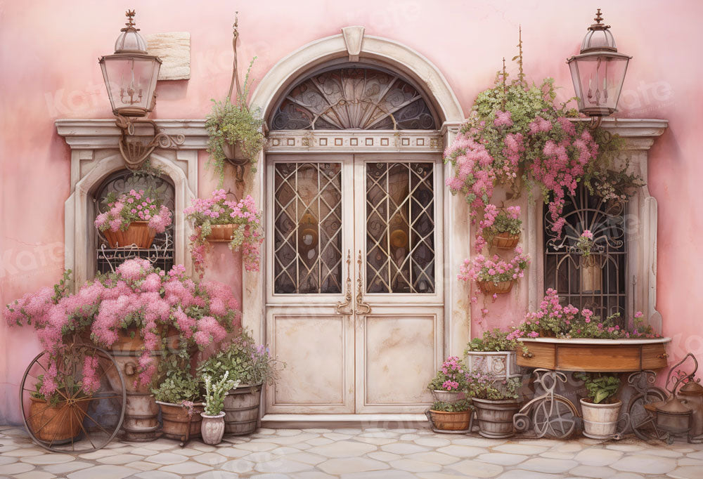 Kate Valentine's Day Flower Arch Pink Wall Backdrop Designed by Chain Photography -UK