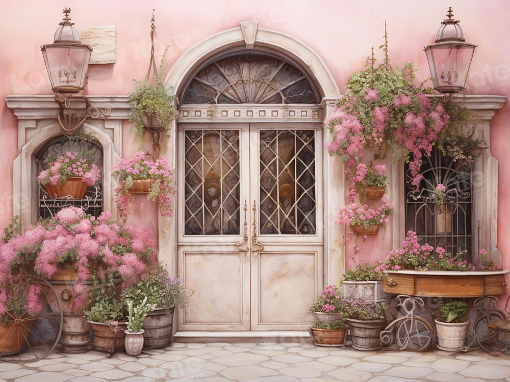 Kate Valentine's Day Flower Arch Pink Wall Backdrop Designed by Chain Photography -UK