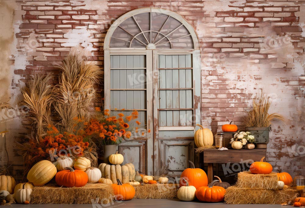 Kate Autumn Pumpkin Wall Backdrop Designed by Emetselch -UK