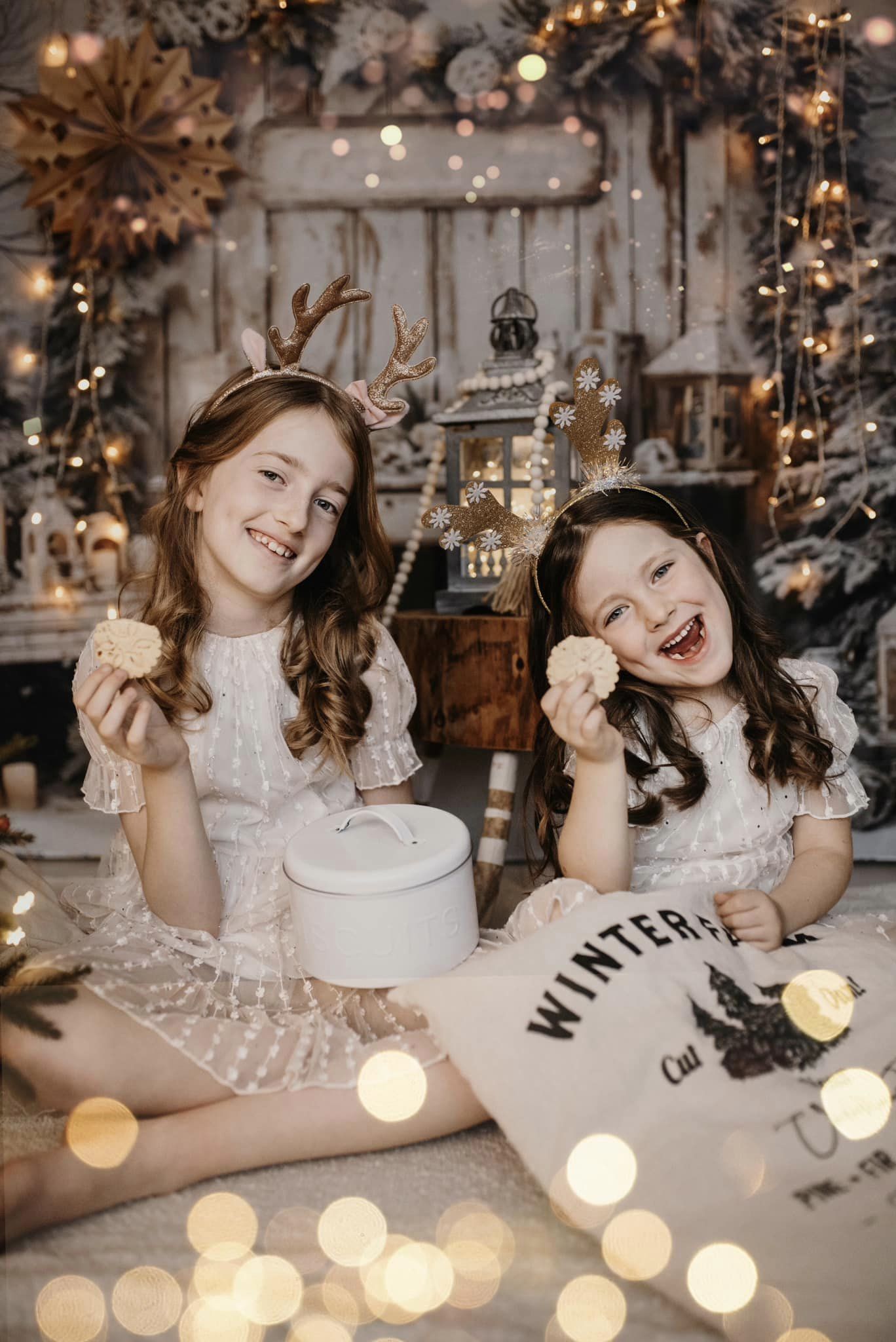 Kate Christmas Tree Snow Candles Backdrop Designed by Emetselch -UK