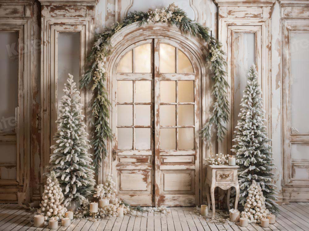 Kate Christmas Tree Door Candles Backdrop Designed by Emetselch -UK